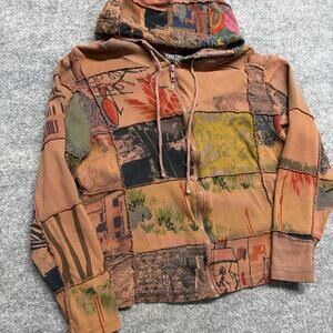 Take Two Patchwork Zip-Up Sweater Womens PXL